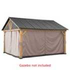 Sunjoy Curtain Set For Sunjoy Cedar Wood Gazebo - 465Cm X 404Cm, Khaki
