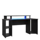 Tezaur Gaming Desk With LED In Matt Black