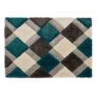 Origins 3D Geo Shaggy Teal 160X230
