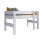 Kudl Mid Sleeper, Desk, Drawers Bundle - White