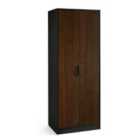 Julian Bowen Alba 2 Door Wardrobe - Soft Close - Walnut/Black