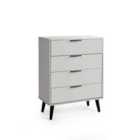 Julian Bowen Alba 4 Drawer Wide Chest - Soft Close - Silk Grey