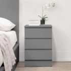 Birlea Oslo 3 Drawer Bedside - White