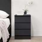 Birlea Oslo 3 Drawer Bedside - Grey