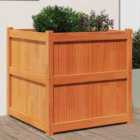 vidaXL Garden Planter Wax Brown 70x70x70cm Solid Wood Pine