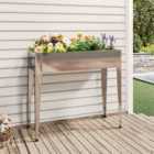 vidaXL Garden Planter 100.5x40.5x90cm Galvanised Steel