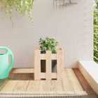 vidaXL Garden Planter w/ Fence Design 30x30x30cm Solid Wood Pine