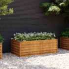 vidaXL Garden Raised Bed 100x50x36cm Corten Steel