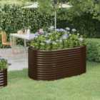 vidaXL Garden Raised Bed Powder-coated Steel 152x80x68 cm Brown