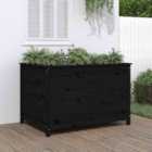 vidaXL Garden Raised Bed Black 119.5x82.5x78cm Solid Wood Pine