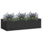 vidaXL Office Flower Box Anthracite 90x40x23cm Steel