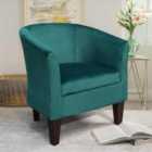 Sleepon Brushed Velvet Tub Chair In Green