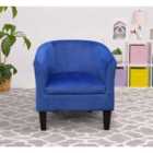 Sleepon Brushed Velvet Tub Chair In Blue