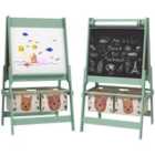 Aiya Aiyaplay Kids Easel With Paper Roll, Blackboard, Whiteboard, Green