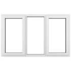 Crystal uPVC White Left & Right Hung Clear Double Glazed Fixed Centre Window - 1770 x 1040mm