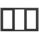 Crystal uPVC Grey Left & Right Hung Clear Double Glazed Fixed Centre Window - 1770 x 1040mm