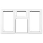 Crystal uPVC White Left & Right Hung Clear Double Glazed Fixed Light Centre Window - 1770 x 1190mm