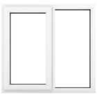 Crystal uPVC White Left Hung Clear Double Glazed Fixed Light Window - 1190 x 965mm