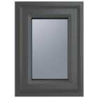 Crystal uPVC Grey Top Opener Obscure Double Glazed Window - 440 x 610mm