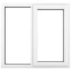 Crystal uPVC White Right Hung Clear Double Glazed Fixed Light Window - 1190 x 1040mm