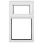 Crystal uPVC White Top Hung Opener Clear Double Glazed Fixed Light Window - 610 x 965mm