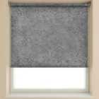 New Edge Blinds Silver Crushed Velvet Blackout Roller Blinds 50cm
