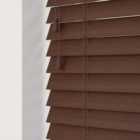 New Edge Blinds Fine Grain Blinds With Strings 220cm Chocolate