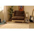 SleepOn Albury Chocolate Futon Set With Tufted Mattress - Single