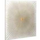 Pacific White And Gold Metal Sunburst Wall Art