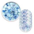 Purely Home Coastal Melamine Round Platter & 4 X Side Plates Set