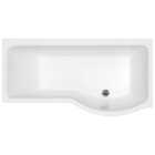 Carron Brio Single Ended No Tap Hole LH/RH Shower Bath with Shower Bath Screen and Front Bath Panel - 1650 x 850mm