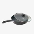 Durastone 28Cm Aluminium Non-stick Wok With Lid In Grey