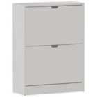 Vida Designs 2 Drawer Shoe Cabinet - White