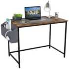 Vida Designs Brooklyn Large Computer Desk - Dark Wood