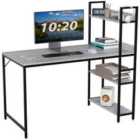Vida Designs Brooklyn Computer Desk With 3 Shelves - Grey