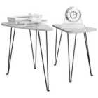 Vida Designs Brooklyn Nest Of 2 Oval Tables - Grey
