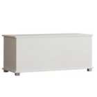 Vida Designs Leon Storage Ottoman, White (toy Box)