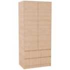 Vida Designs Denver 2 Door Wardrobe With Drawers, Pine (2)