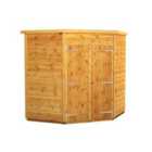 Power 6x6 Pent Corner Windowless Double Door Shed