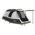 Outsunny Tunnel Tent with Bedroom - Green