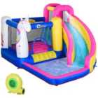 Outsunny 5 in 1 Bouncy Castle for Children with Blower, for Ages 3-8 Years