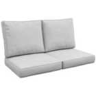 Outsunny 2 Outdoor Seat/Back Cushion - Light Grey