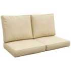Outsunny 2 Seater Outdoor Seat Cushion with Back - Beige
