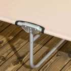 Outsunny Folding Sun Lounger Set of 2 w/ Sunshade Adjustable Backrest Brown