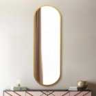 MirrorOutlet Vultus Gold Metal Framed Double Arched Full Length Leaner Wall Mirror 71 X 24" (180cm X 60cm)