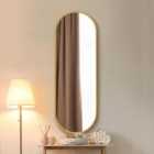 MirrorOutlet Vultus Gold Metal Framed Double Arched Wall Mirror 63" X 22" (160cm X 55cm)