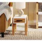 Molly and Milo London Timber Tones Collection - Reclaimed Open Side Table With One Drawer