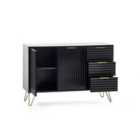 Julian Bowen Murano Large Sideboard - Matt Black