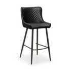 Julian Bowen Luxe Faux Leather Barstool - Black
