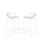 Julian Bowen Set Of 2 Rocco Stools - White